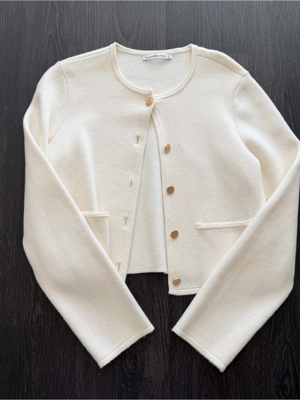 Abercrombie white jacket size small